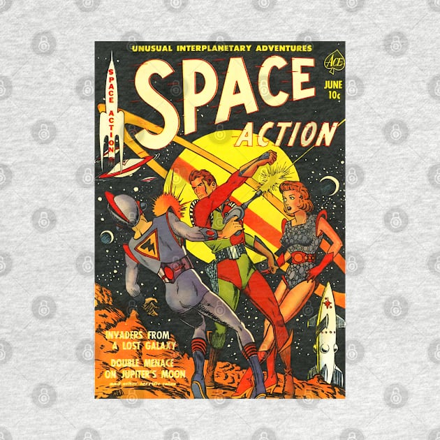Space Action - 1950's comic by Distinct Designs NZ